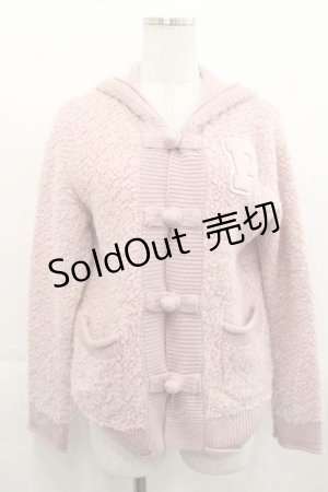 画像: PINK HOUSE / Ｐロゴワッペン付きフードカーディガン  ピンク I-25-11-15-028-LO-TO-SA-ZI