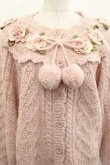 画像3: PINK HOUSE / バラモチーフ付きヨークニットカーディガン  ピンク I-25-11-15-029-LO-OP-SA-ZI (3)