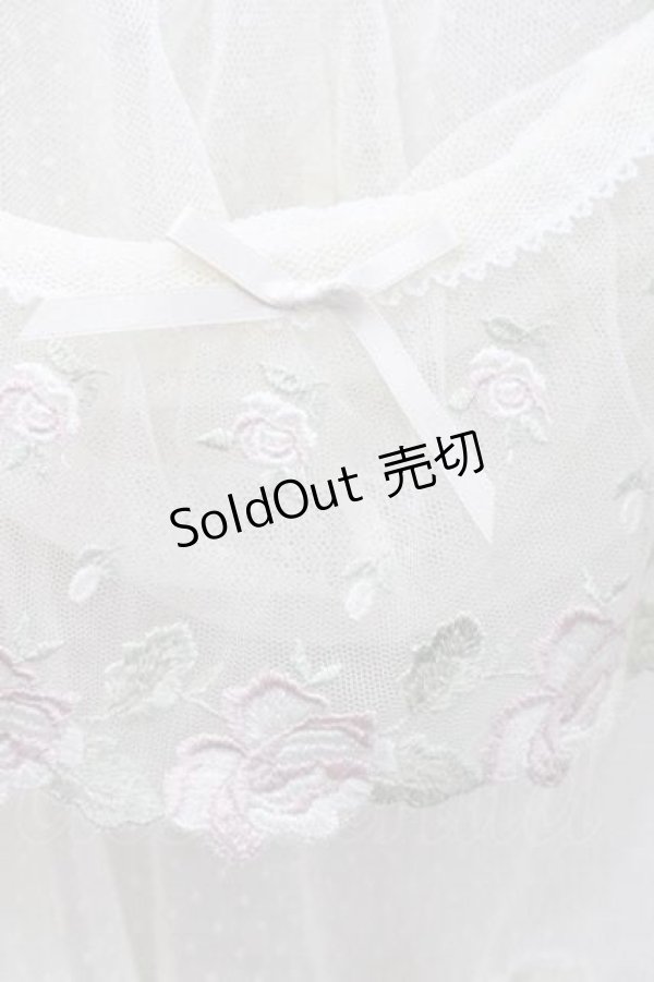 画像3: PINK HOUSE / ローズレース使いフード付きベスト  生成り I-25-11-15-030-LO-TO-SA-ZI (3)