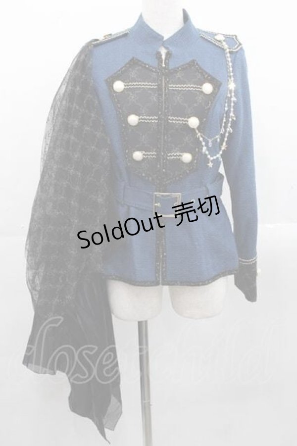 画像1: ALICE and the PIRATES / 星の煌めきと希望の光ジャケット  ネイビーＸ黒 I-25-11-15-033-PA-JA-SA-ZI (1)