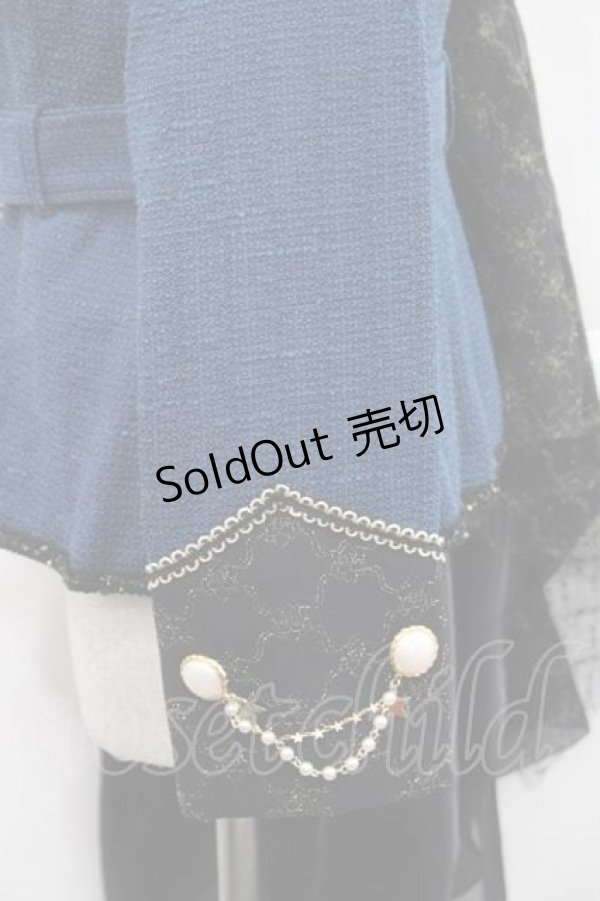 画像3: ALICE and the PIRATES / 星の煌めきと希望の光ジャケット  ネイビーＸ黒 I-25-11-15-033-PA-JA-SA-ZI (3)