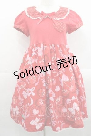 画像: Angelic Pretty / Wrapping Cherryカットワンピース  赤 I-25-11-15-034-AP-OP-SA-ZI