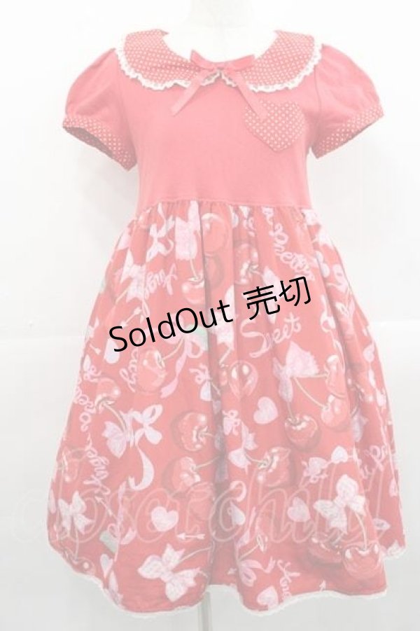 画像1: Angelic Pretty / Wrapping Cherryカットワンピース  赤 I-25-11-15-034-AP-OP-SA-ZI (1)