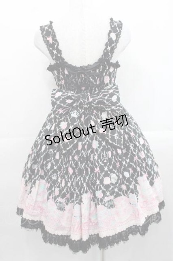 画像2: Angelic Pretty / メモリアルケーキ胸フリルジャンパースカート  黒 I-25-11-15-036-AP-OP-SA-ZI (2)
