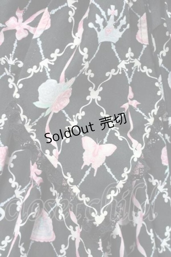 画像4: Angelic Pretty / メモリアルケーキ胸フリルジャンパースカート  黒 I-25-11-15-036-AP-OP-SA-ZI (4)