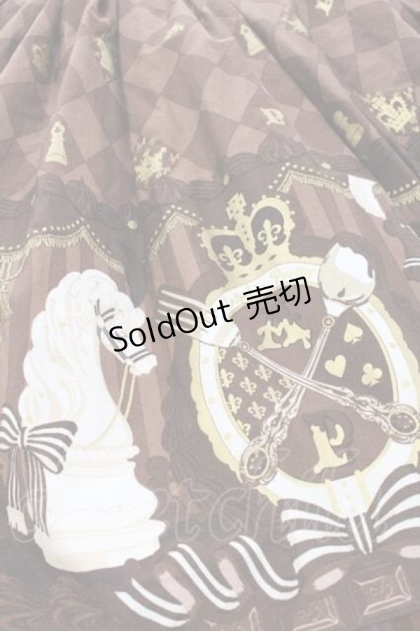 画像6: Angelic Pretty / Chess Chocolate ジャボ付ジャンパースカート  ブラウン I-25-11-15-037-AP-OP-SA-ZI (6)
