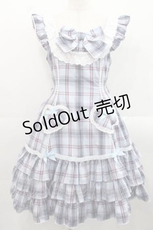 画像: Angelic Pretty / Cute Heartジャンパースカート(タータン)  ブルーチェック I-25-11-15-038-AP-OP-SA-ZI
