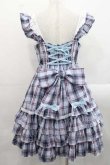 画像2: Angelic Pretty / Cute Heartジャンパースカート(タータン)  ブルーチェック I-25-11-15-038-AP-OP-SA-ZI (2)
