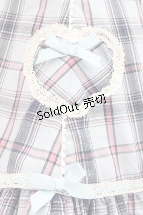 画像5: Angelic Pretty / Cute Heartジャンパースカート(タータン)  ブルーチェック I-25-11-15-038-AP-OP-SA-ZI (5)