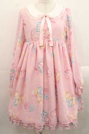 画像: Angelic Pretty / すやすやTOYSワンピース  ピンク I-25-11-15-041-AP-OP-SA-ZI