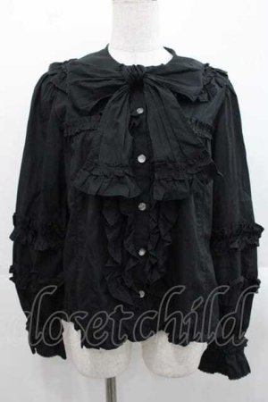 画像: Angelic Pretty / Charming Frillブラウス(無地)  黒 I-25-11-15-005-AP-BL-SA-ZI