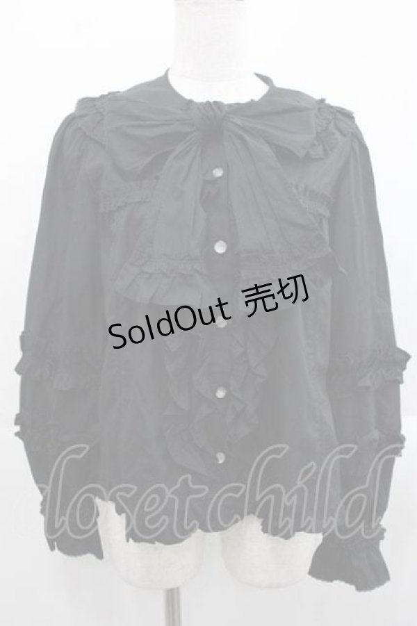 画像1: Angelic Pretty / Charming Frillブラウス(無地)  黒 I-25-11-15-005-AP-BL-SA-ZI (1)
