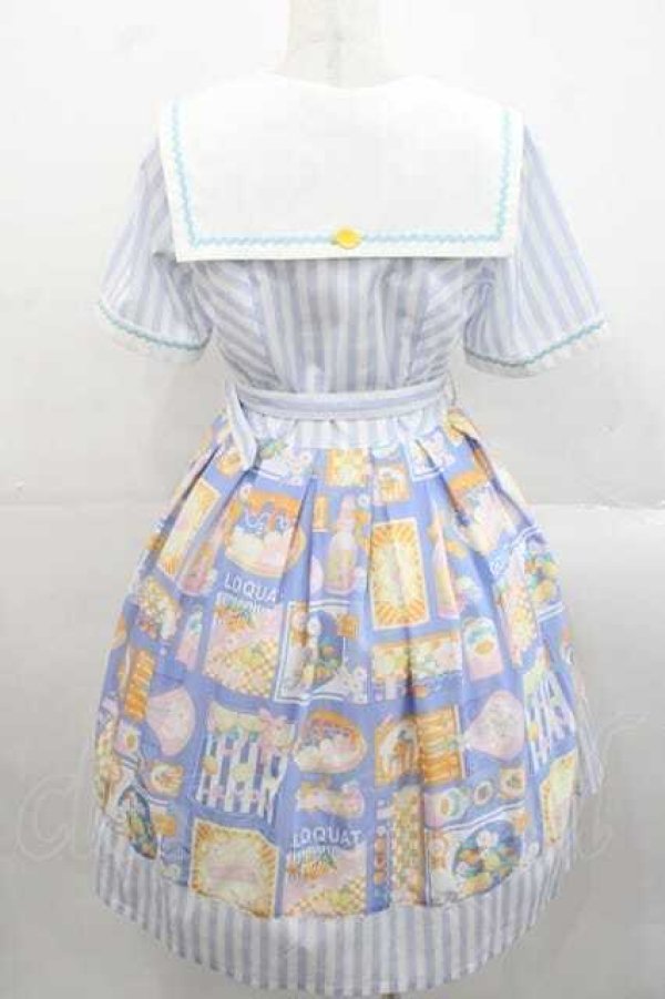 画像2: MISS POINT（海外ロリータブランド） / レモン&コスモスワンピース  青Ｘ白 I-25-11-15-050-LO-OP-SA-ZI (2)
