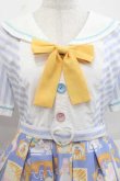 画像3: MISS POINT（海外ロリータブランド） / レモン&コスモスワンピース  青Ｘ白 I-25-11-15-050-LO-OP-SA-ZI (3)