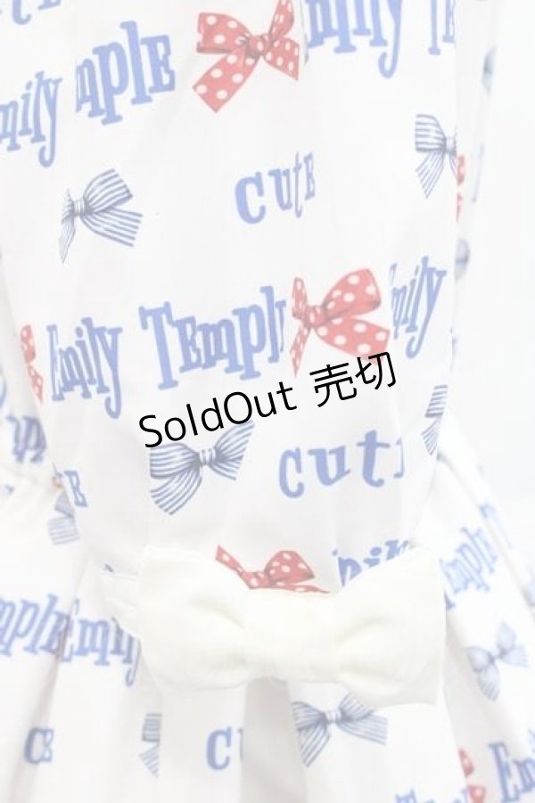 画像3: Emily Temple cute / トリプルRIBBONワンピース  白ｘ青ｘ赤 I-25-11-15-051-ET-OP-SA-ZI (3)
