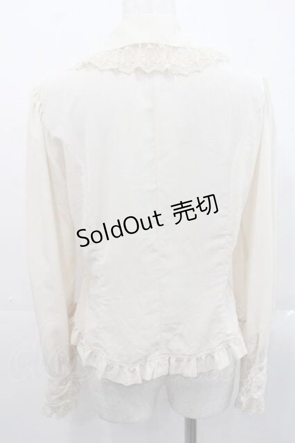 画像2: Innocent World / フロントギャザーレースブラウス  生成り I-25-11-15-006-IW-BL-SA-ZI (2)