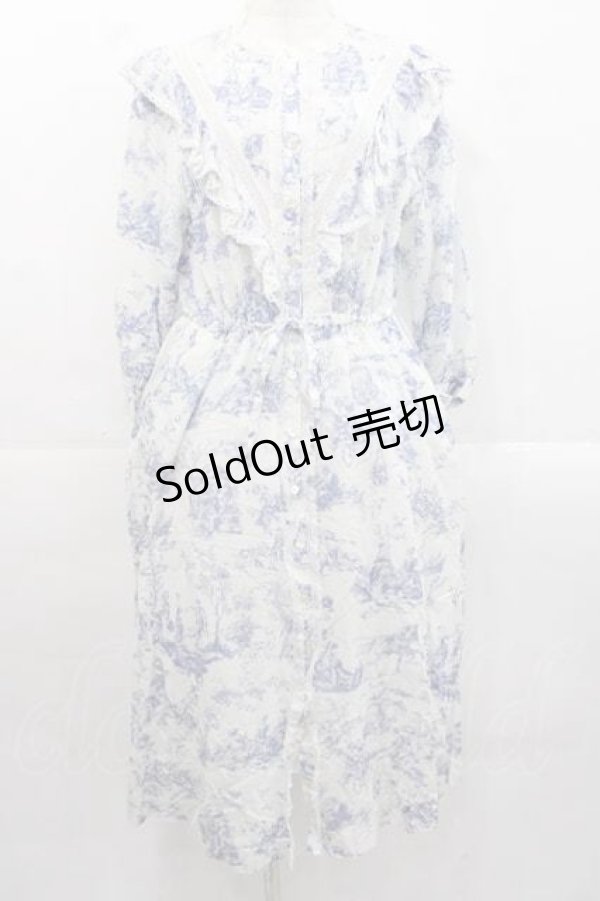 画像1: Jane Marple / A day in JouyのAgathaドレス  白Ｘ青 I-25-11-15-056-JM-OP-SA-ZI (1)