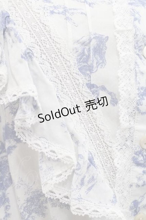 画像4: Jane Marple / A day in JouyのAgathaドレス  白Ｘ青 I-25-11-15-056-JM-OP-SA-ZI (4)