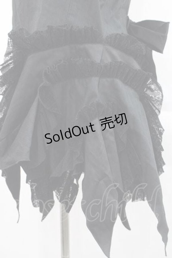 画像3: MARBLE / フロッキーチュールフリルキャミミニワンピース  黒 I-25-11-15-066-GO-OP-SA-ZI (3)