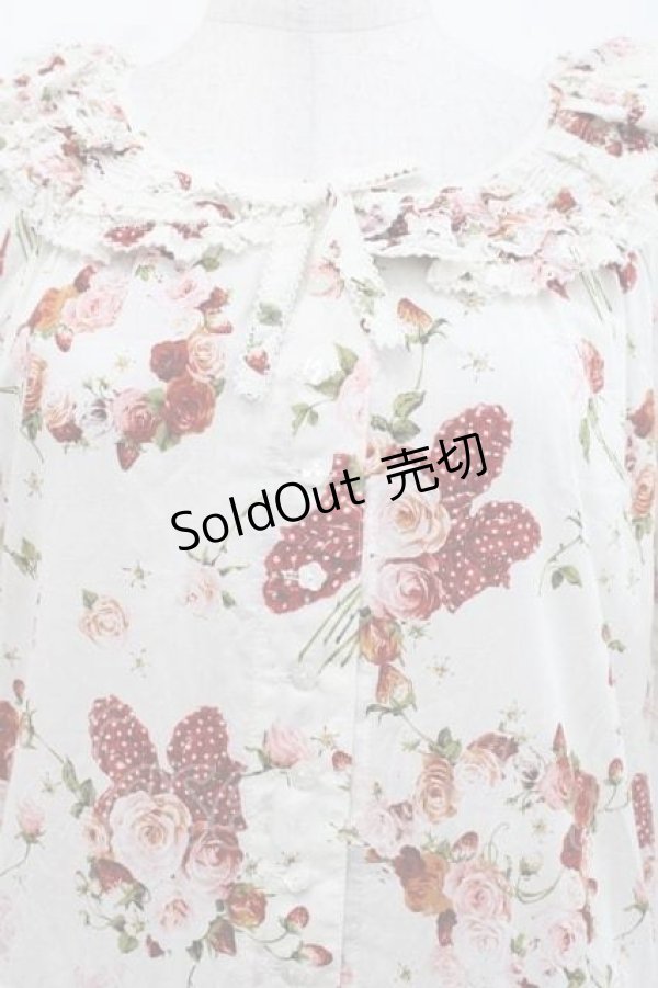 画像4: PINK HOUSE / リボンブーケプリントミディワンピース  アイボリー I-25-11-15-068-LO-OP-SA-ZI (4)