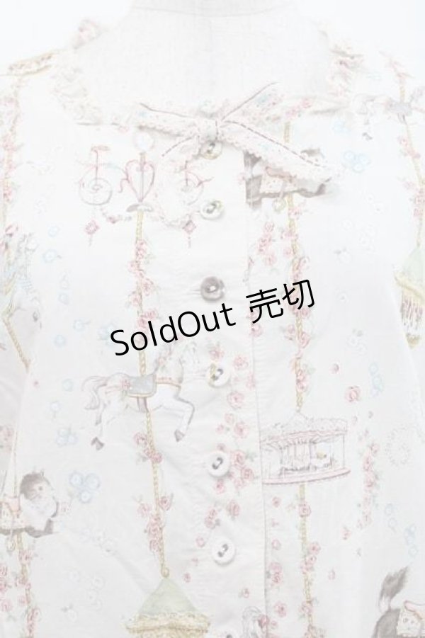 画像4: PINK HOUSE / メリーゴーラウンドプリントミディワンピース  ピンク I-25-11-15-069-LO-OP-SA-ZI (4)