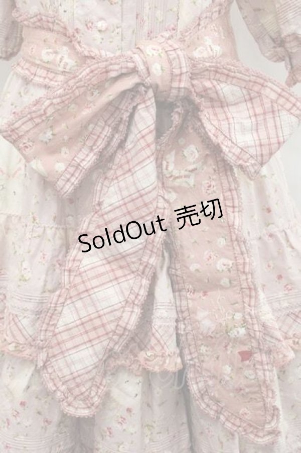 画像4: PINK HOUSE / バラ園うさぎプリントパッチワークワンピース  ピンク I-25-11-15-070-LO-OP-SA-ZI (4)