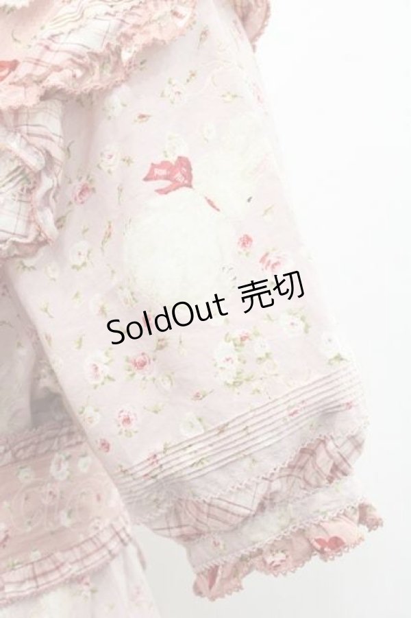 画像5: PINK HOUSE / バラ園うさぎプリントパッチワークワンピース  ピンク I-25-11-15-070-LO-OP-SA-ZI (5)