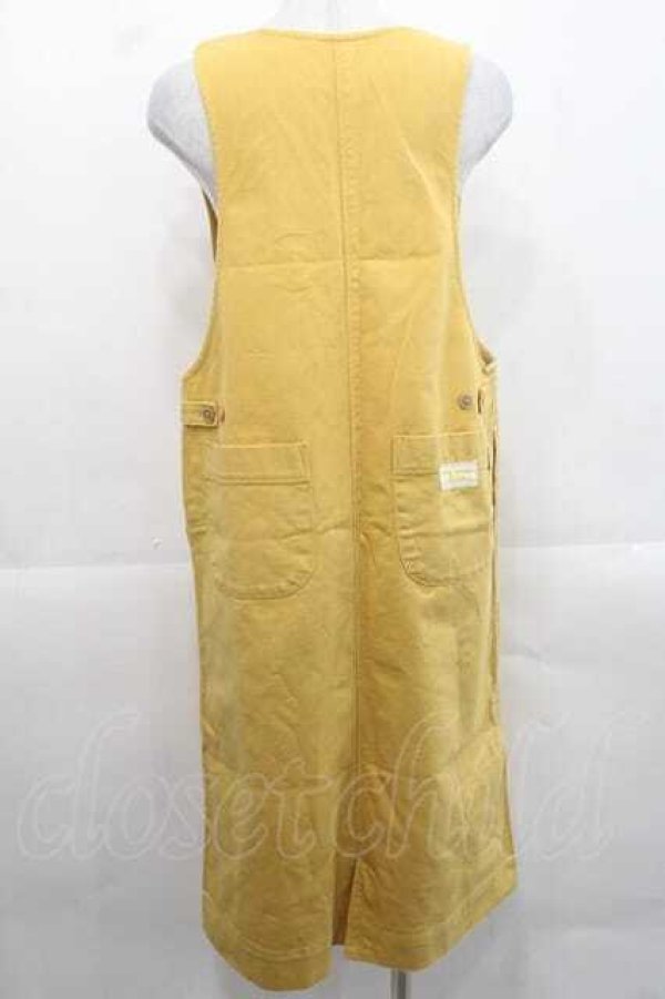 画像2: PINK HOUSE / 雛菊ワッペン&ロゴプリントジャンパースカート  カラシ I-25-11-15-074-LO-OP-SA-ZI (2)