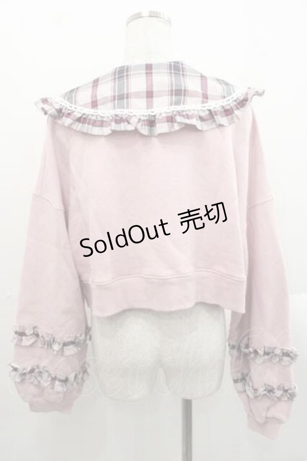 画像2: Angelic Pretty / タータンチェックレッスン付け襟プルオーバー  ピンク I-25-11-15-009-AP-TO-SA-ZI (2)