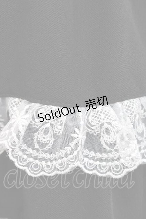 画像4: DearMyLoveEmily / ミルフィーユフリルスカート M 黒Ｘ白 I-25-11-15-079-LO-SK-SA-ZI (4)