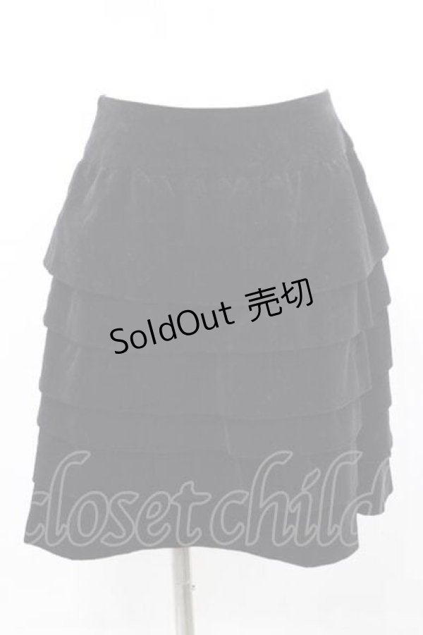 画像1: Jane Marple / 別珍段スカート  ブラック I-25-11-15-081-JM-SK-SA-ZI (1)