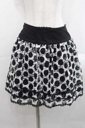 画像: BPN / ドットレーススカート  黒Ｘ白 I-25-11-15-085-GO-PA-SA-ZI