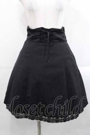 画像: BPN / ウエスト編み上げミニスカート M 黒 I-25-11-15-087-GO-SK-SA-ZI