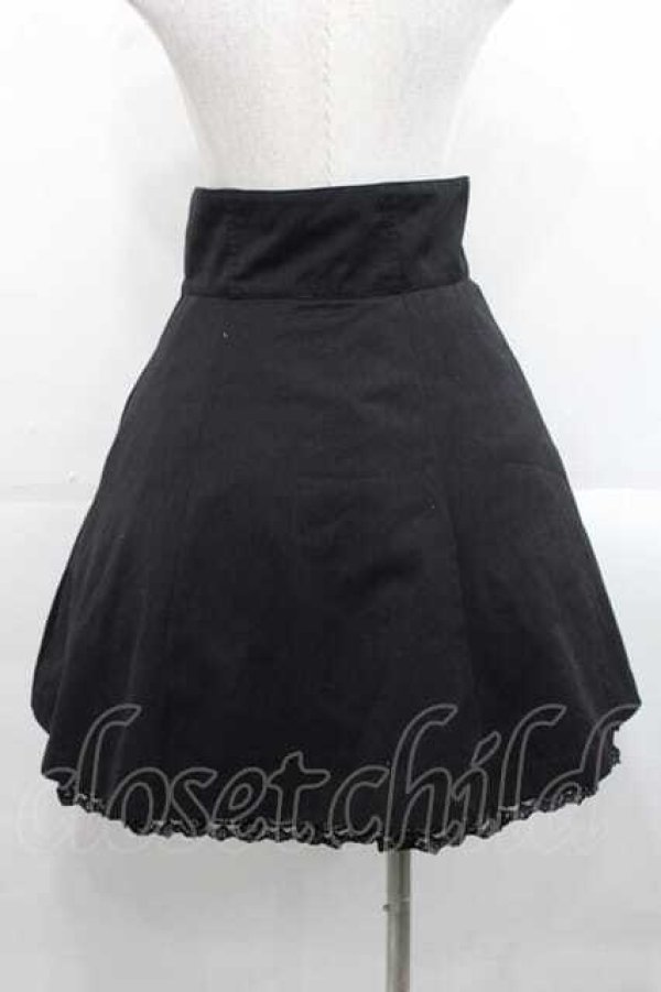 画像2: BPN / ウエスト編み上げミニスカート M 黒 I-25-11-15-087-GO-SK-SA-ZI (2)