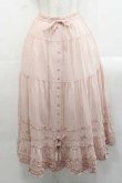 画像1: PINK HOUSE / ハートワッペン使いローンティアードスカート  ピンク I-25-11-15-090-LO-SK-SA-ZI (1)