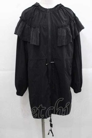 画像: merry jenny / フリルマウンテンパーカー  ブラック I-25-11-15-012-LO-CO-SA-ZI