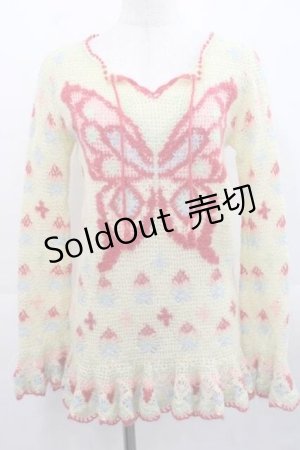 画像: HYSTERIC GLAMOUR / モヘア蝶柄ニット  イエロー I-25-11-15-014-PU-TO-SA-ZI