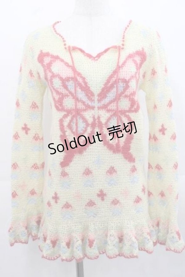 画像1: HYSTERIC GLAMOUR / モヘア蝶柄ニット  イエロー I-25-11-15-014-PU-TO-SA-ZI (1)