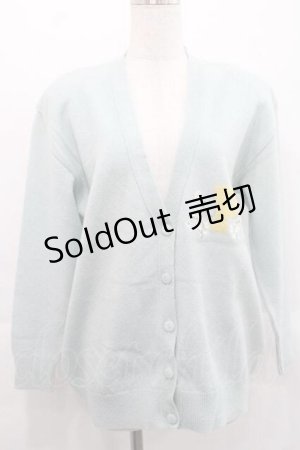 画像: PINK HOUSE / 雛菊刺繍Pモチーフニットカーディガン  サックス I-25-11-15-023-LO-TO-SA-ZI