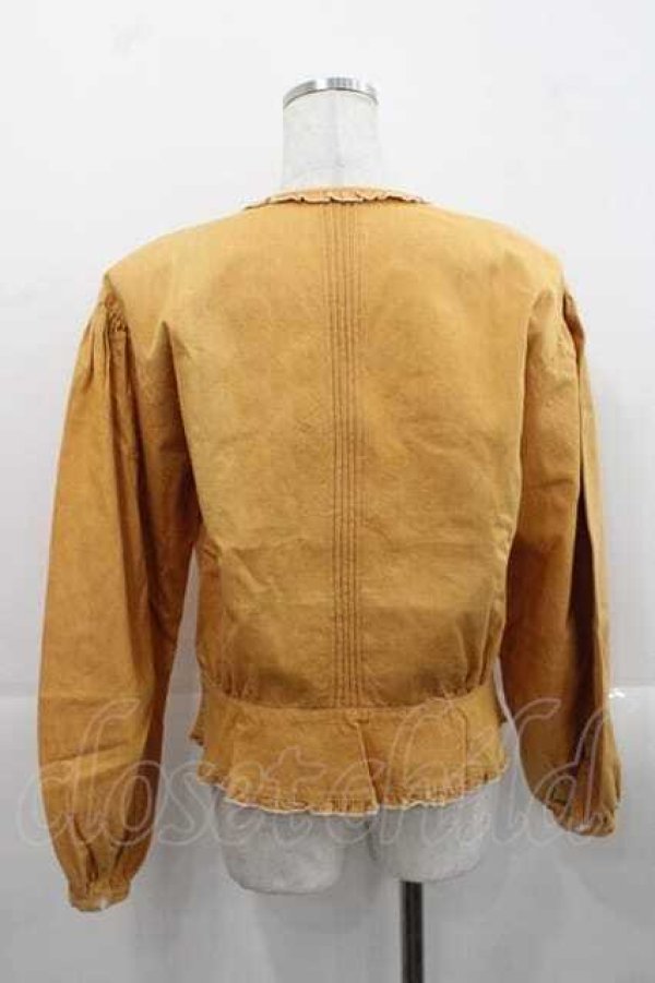 画像2: PINK HOUSE / フロントピンタックリボンブラウス  カラシ I-25-11-15-026-LO-BL-SA-ZI (2)