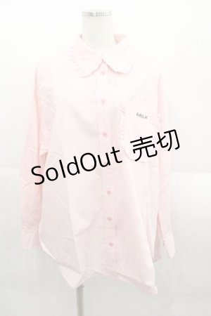 画像: MILK / フリルDECORオーバーシャツ  ピンク I-25-11-18-001-ML-BL-SA-ZI