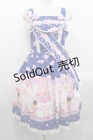 画像: BABY,THE STARS SHINE BRIGHT / Toy's Fluffy Dream柄ジャンパースカートI  紺 I-25-11-18-035-BA-OP-SA-ZI