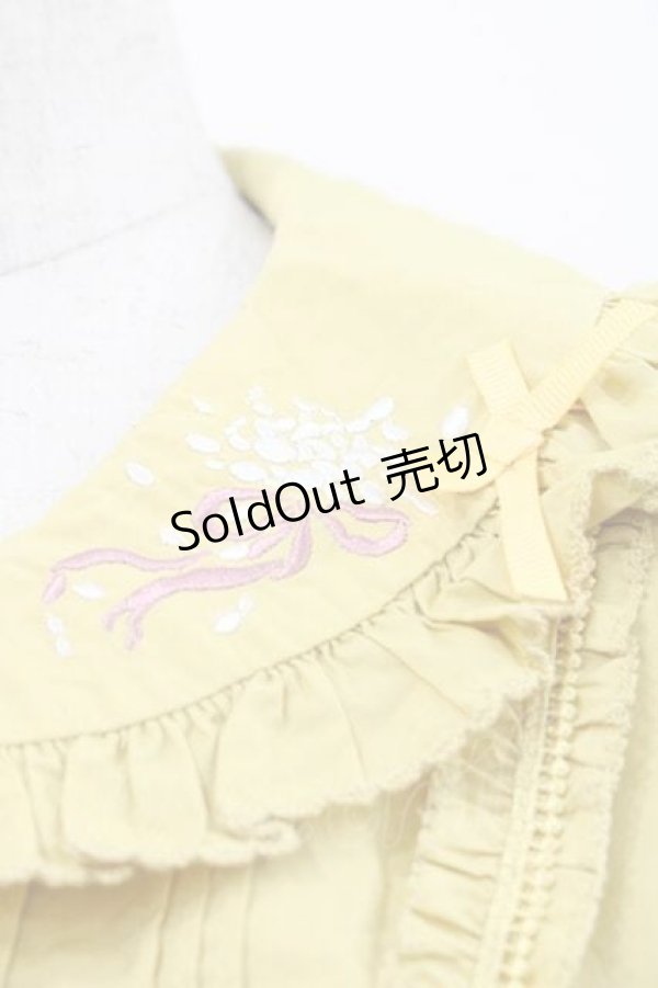画像4: Surfacespell（海外ロリータブランド） / A Bank Where The Wild Thyme Blows 前開きワンピース  イエロー I-25-11-18-040-LO-OP-SA-ZI (4)