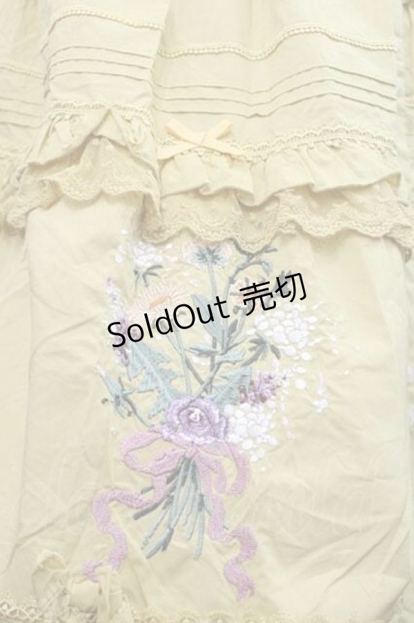 画像5: Surfacespell（海外ロリータブランド） / A Bank Where The Wild Thyme Blows 前開きワンピース  イエロー I-25-11-18-040-LO-OP-SA-ZI (5)