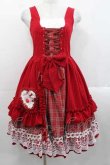 画像3: YUPBRO（海外ロリータブランド） / 赤ずきんちゃん フードマント付きジャンパースカート4点セット  レッド I-25-11-18-041-LO-OP-SA-ZI (3)