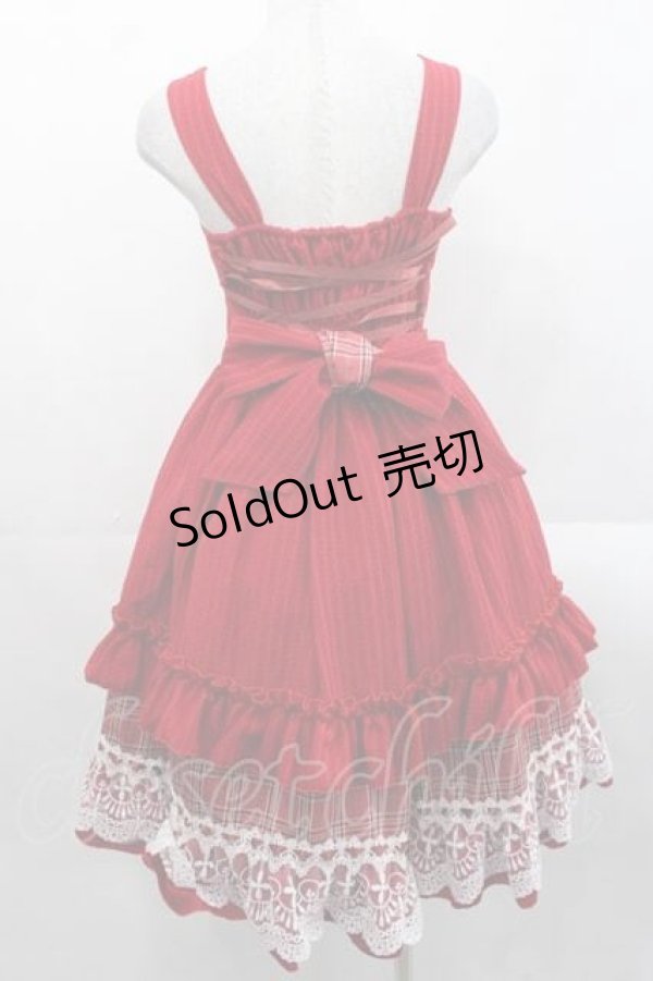 画像4: YUPBRO（海外ロリータブランド） / 赤ずきんちゃん フードマント付きジャンパースカート4点セット  レッド I-25-11-18-041-LO-OP-SA-ZI (4)