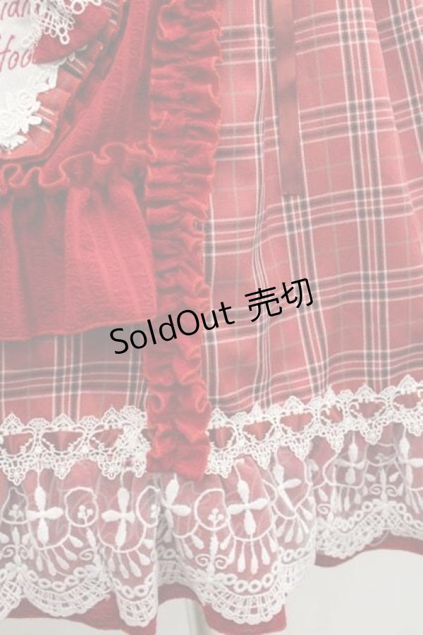 画像6: YUPBRO（海外ロリータブランド） / 赤ずきんちゃん フードマント付きジャンパースカート4点セット  レッド I-25-11-18-041-LO-OP-SA-ZI (6)