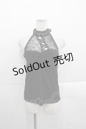 画像: Qutie Frash / ホルターキャミソール  黒 I-25-11-18-009-QU-TO-SA-ZI