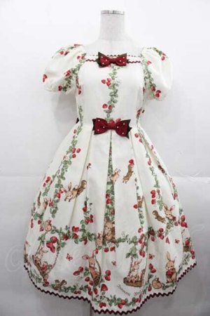 画像: Innocent World / いちご畑のストライプハイウエストワンピース M キナリ×キナリ I-25-11-18-052-IW-OP-SA-ZI