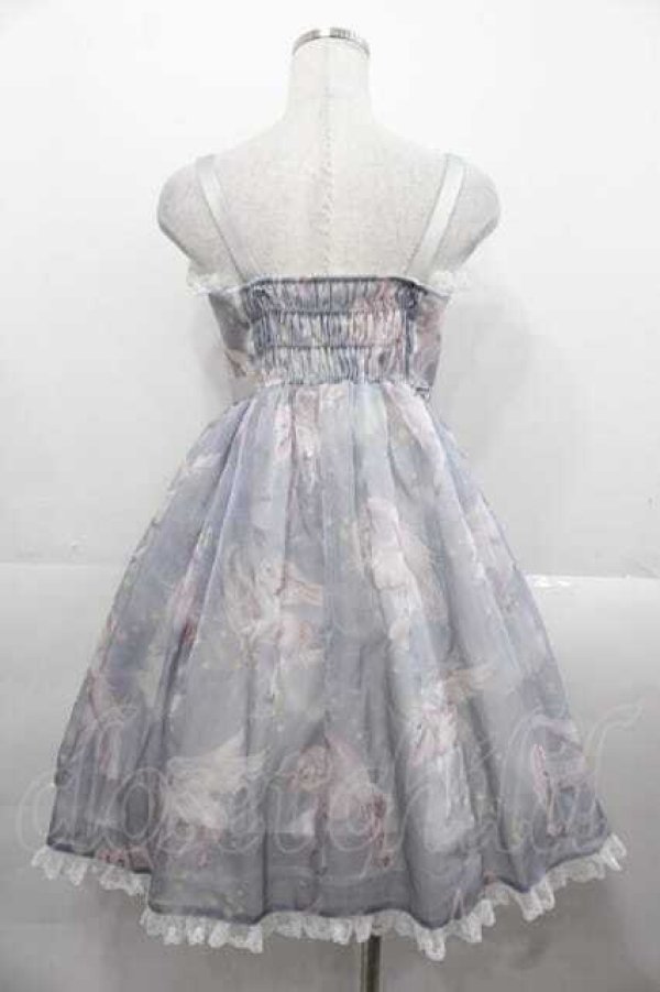 画像2: Pretty Rock Baby（海外ロリータブランド） / ユニコーン柄ハーネスワンピース  シルバーグレー I-25-11-18-053-LO-OP-SA-ZI (2)